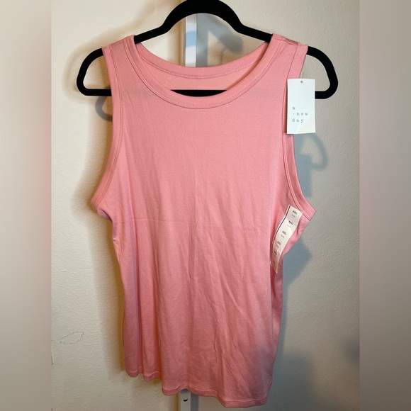 A New Day Women's Soft Pink Ribbed Tank Top NWT - Picture 1 of 3